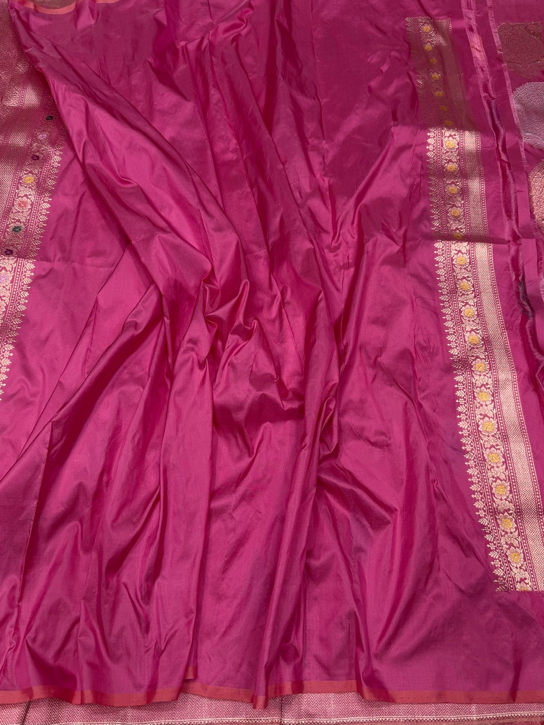Gajiri Pink Handwoven Pure Banarasi Silk Saree