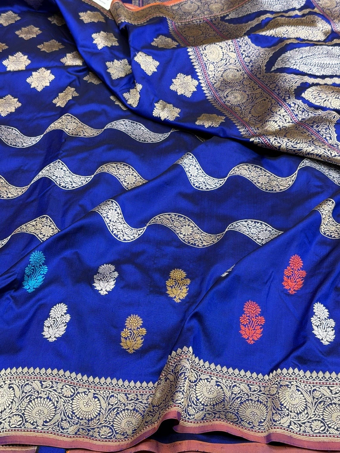 Royal Blue Handwoven Pure Banarasi Silk Saree