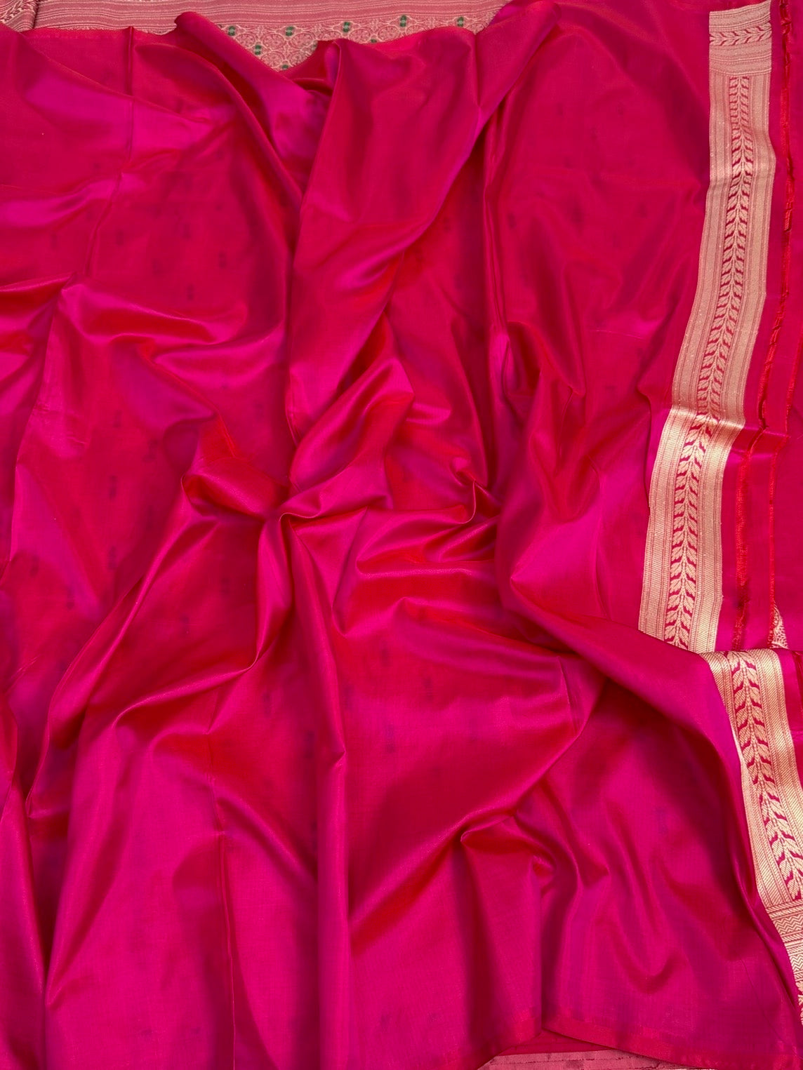 Rani Pink Banarasi Minakari Pure Katan Silk Brocade Saree