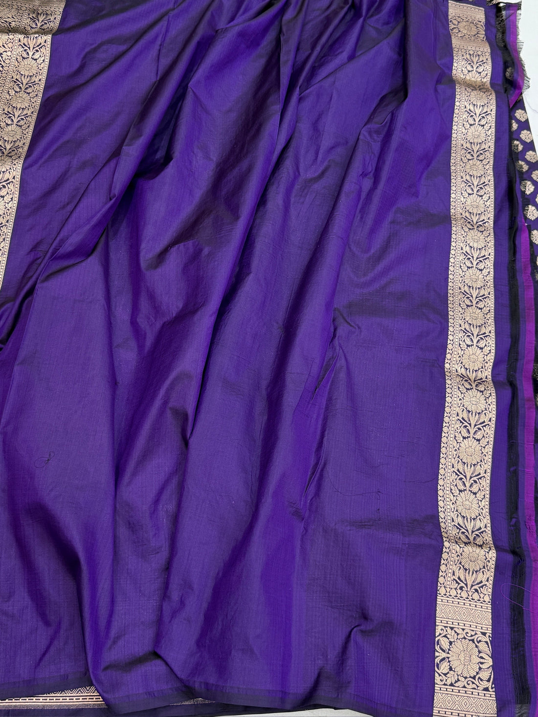 Purple Banarasi Pure Silk Saree