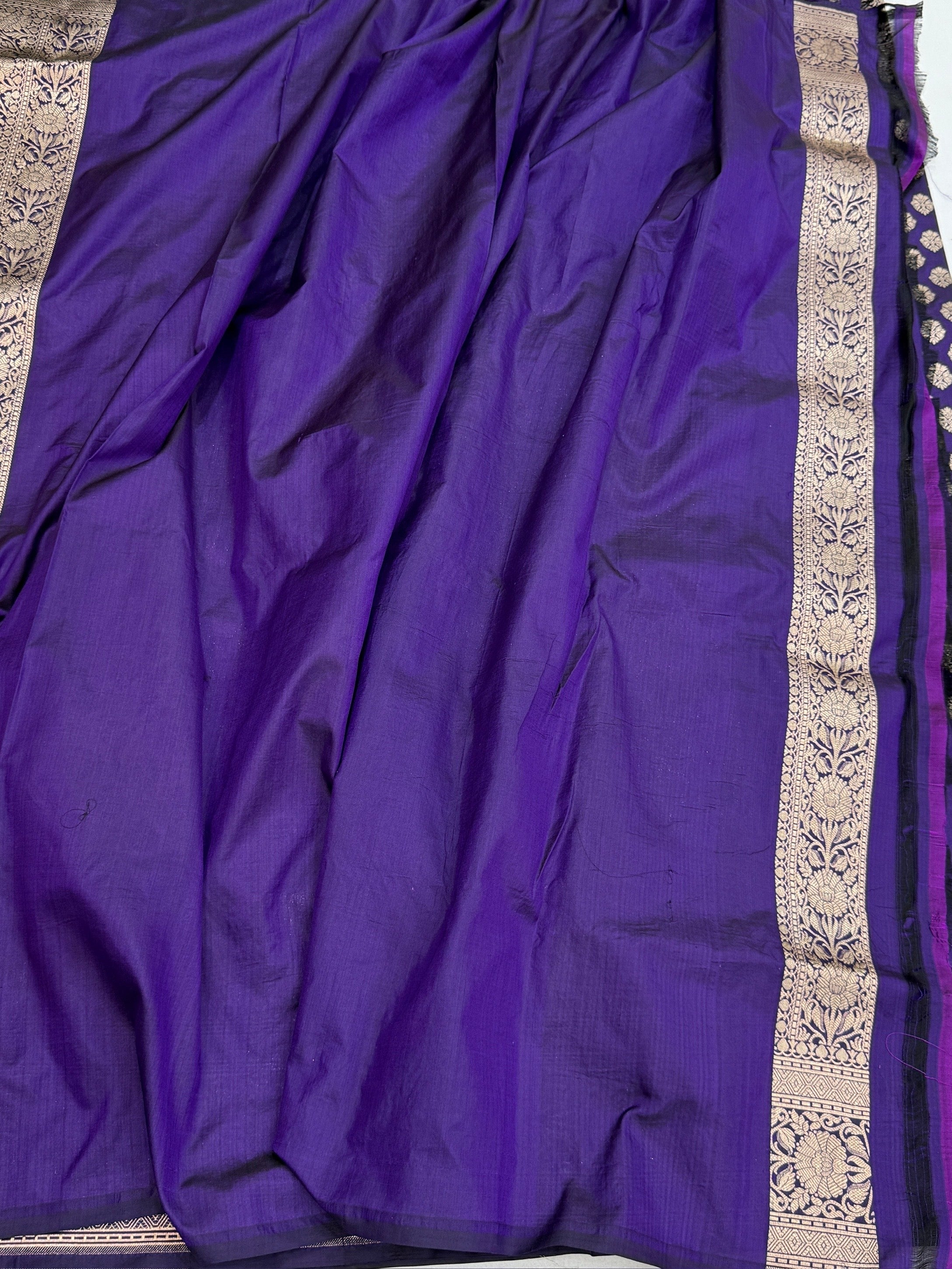 Purple Banarasi Pure Silk Saree