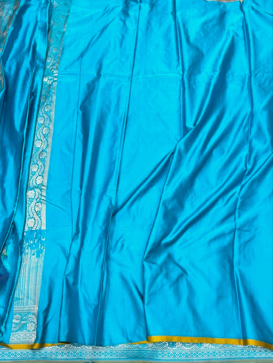 Handwoven Pure Banarasi Satin Silk Saree – Kadwa Weave | 100% Pure Satin Silk | Authentic Banaras Handloom