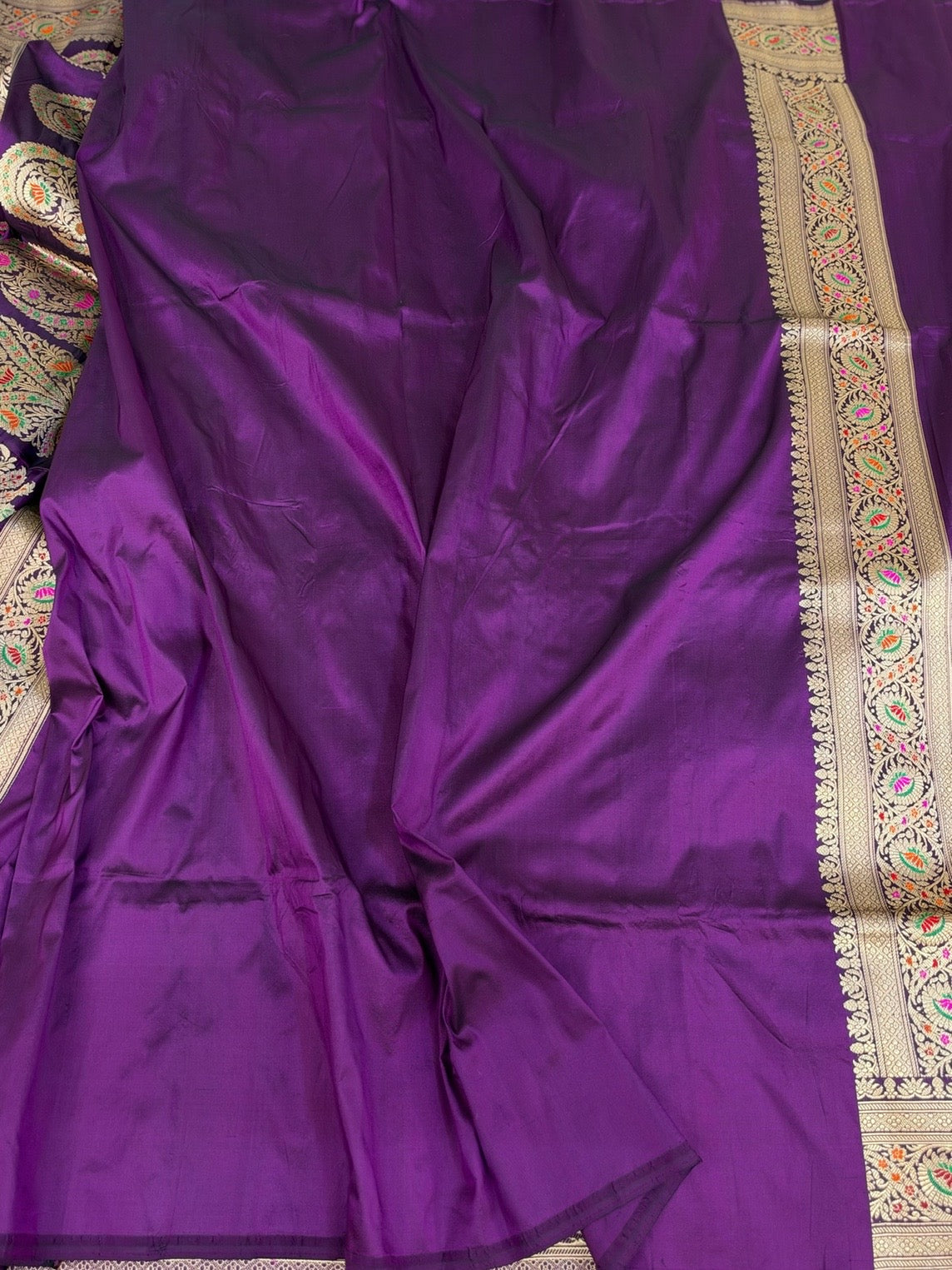 Magenta Handwoven Pure Banarasi Silk Saree