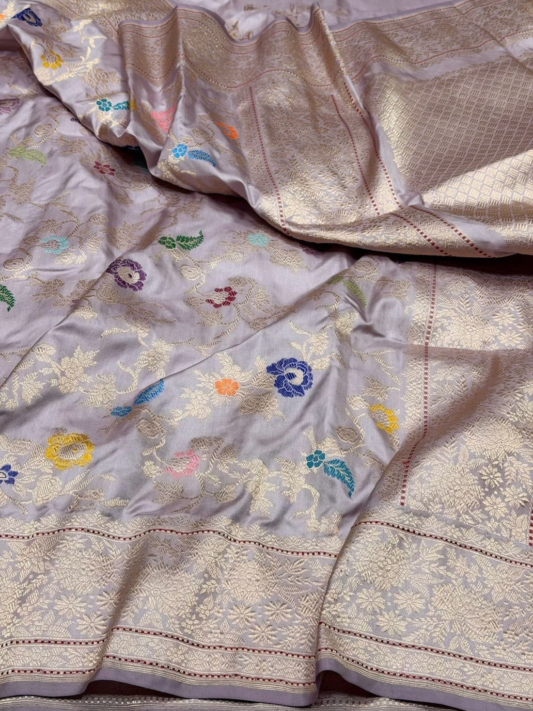 Mauve Handwoven Banarasi Ektara Pure Silk Saree – Luxury Kadwa Handloom Wedding &amp; Festive Saree