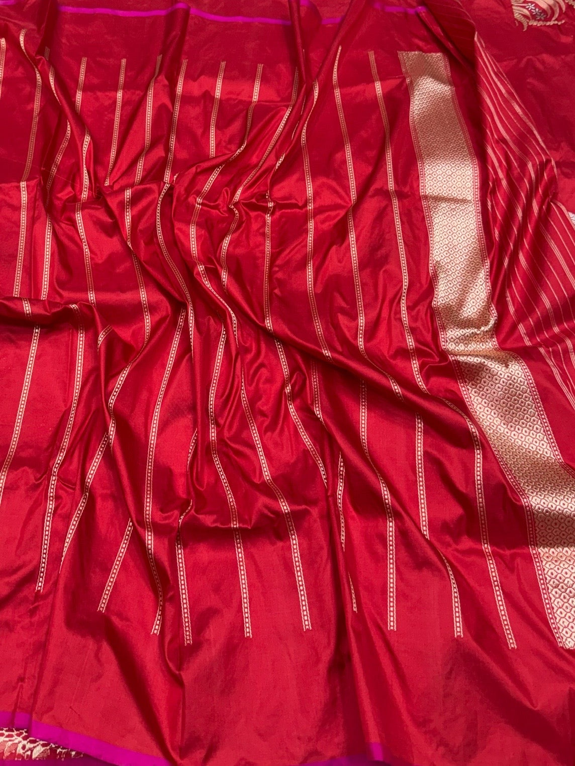 Red Handwoven Banarasi Pure Silk Saree