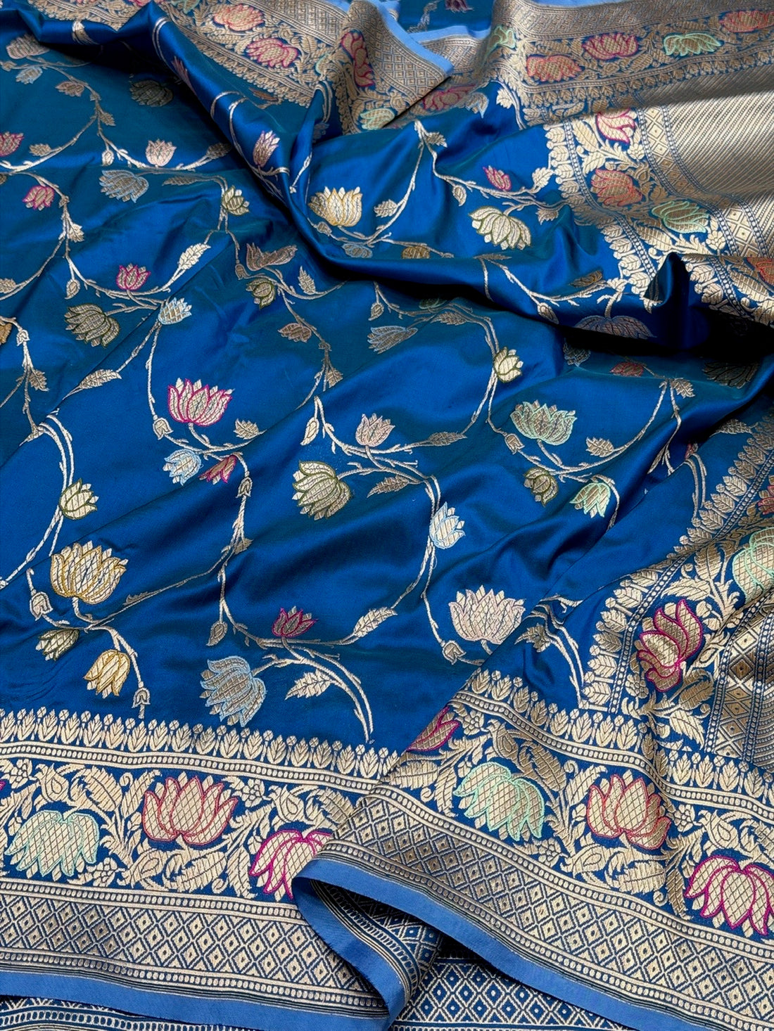 Royal Blue Handwoven Pure Banarasi Silk Saree