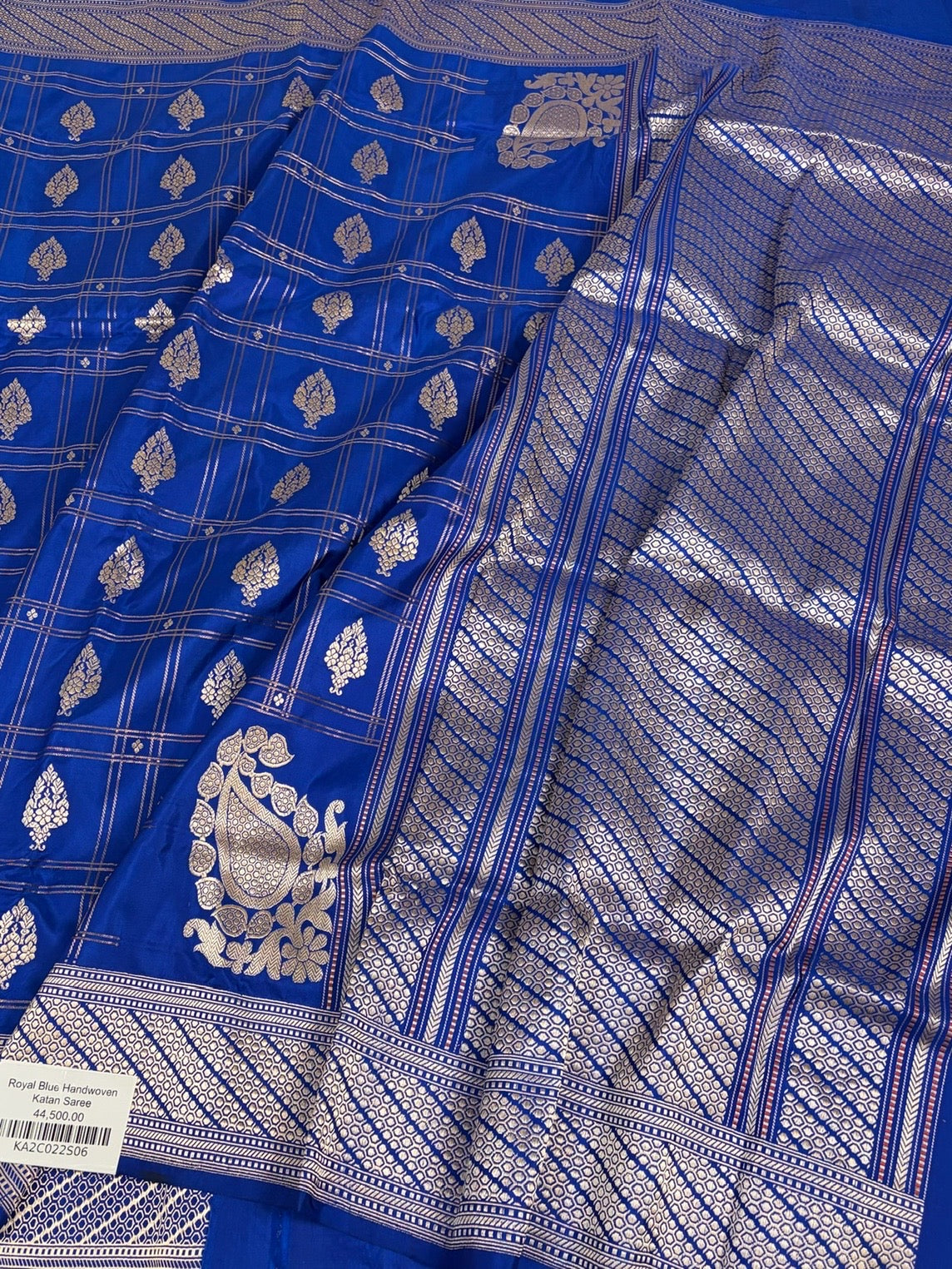 Royal Blue Handwoven Pure Banarasi Katan Silk Saree