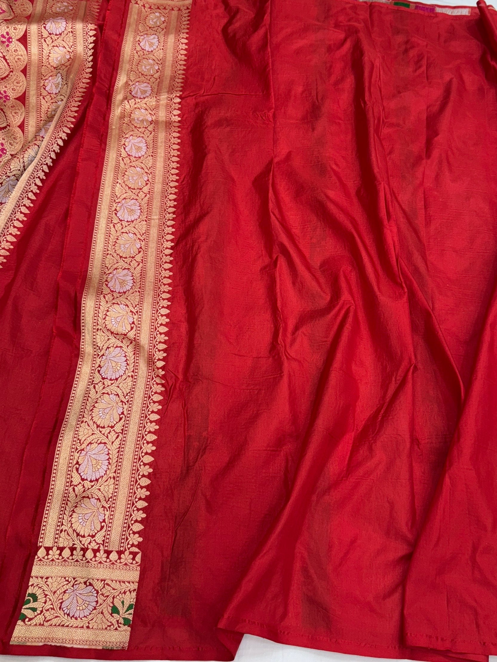 Banarasi Minakari Pure Katan Silk Saree | Pure Silk | Minakari Work | Cutwork Technique | Banarasi Katan Silk Saree