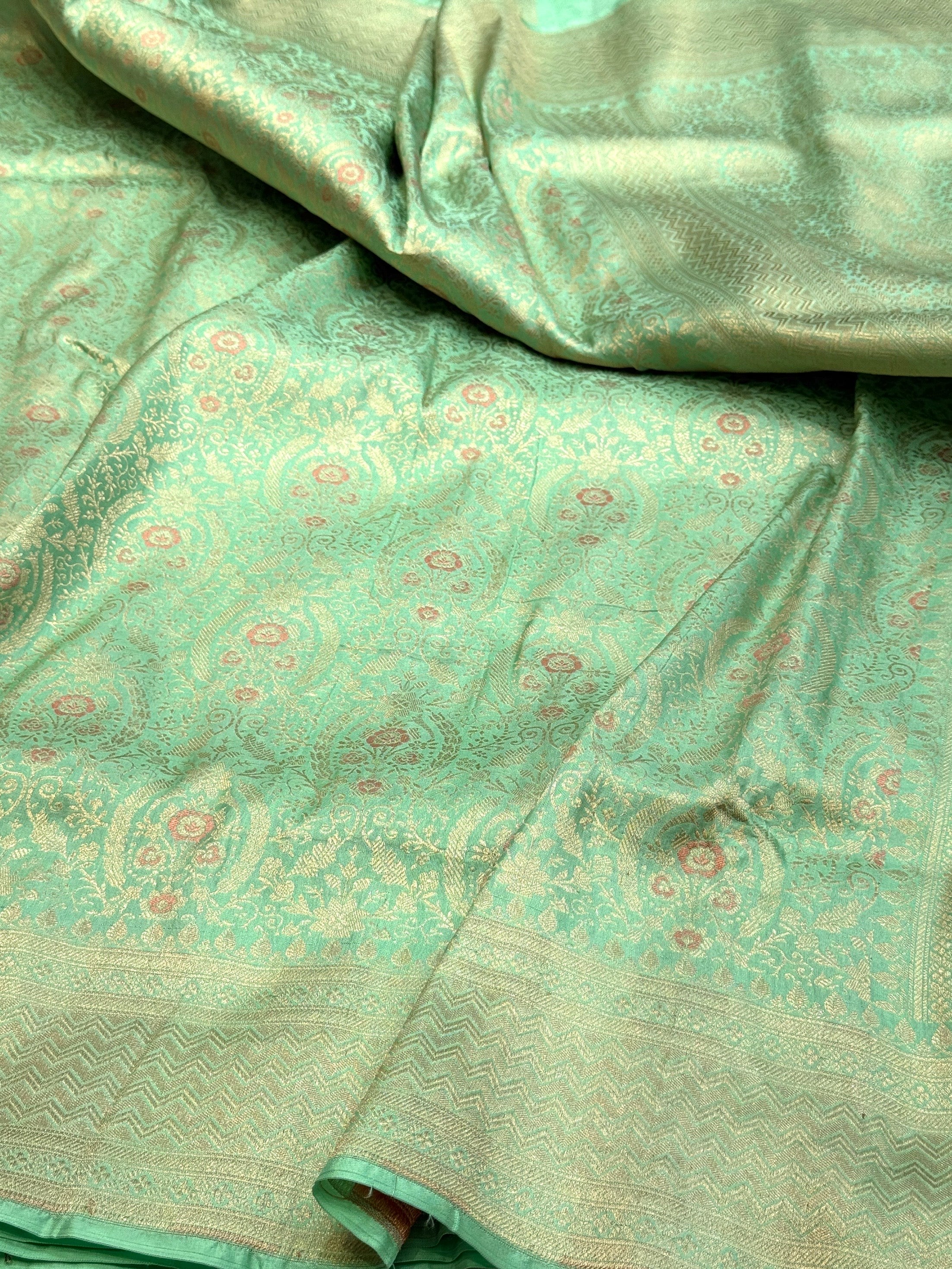Banarasi Minakari Pure Katan Silk Brocade Saree – Rich Traditional Brocade Weave
