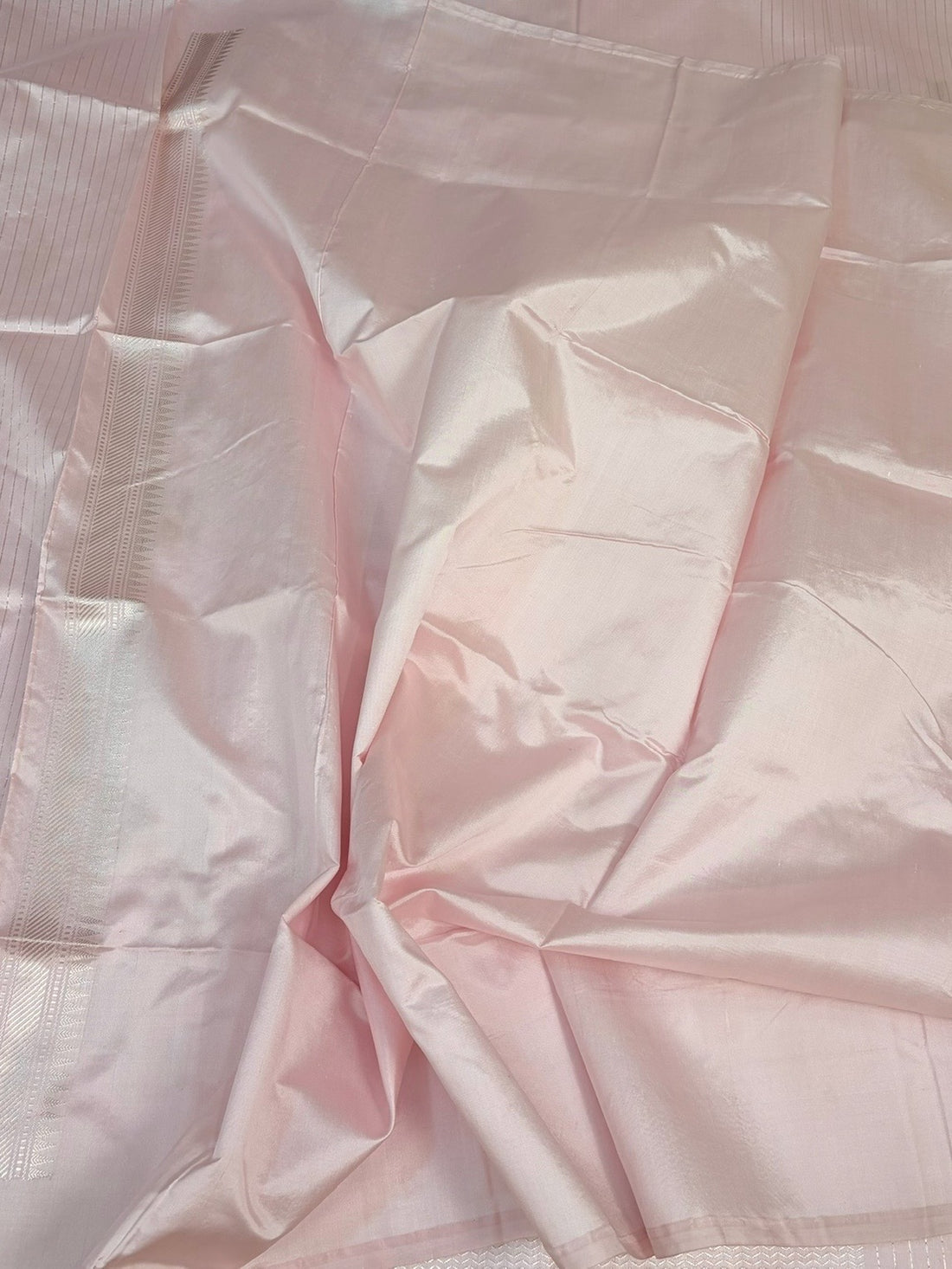 Baby Pink Handwoven Pure Banarasi Katan Silk Saree