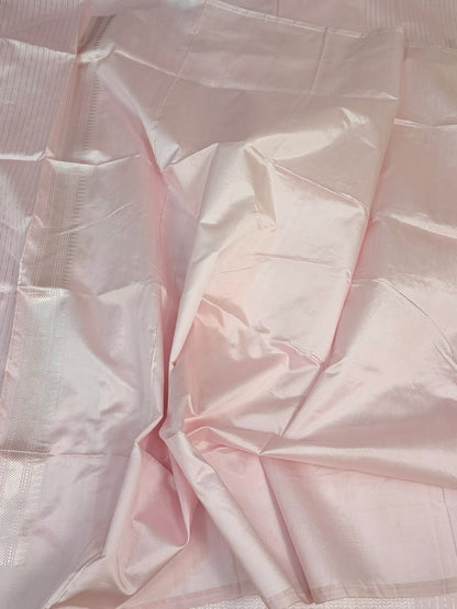 Baby Pink Handwoven Pure Banarasi Katan Silk Saree