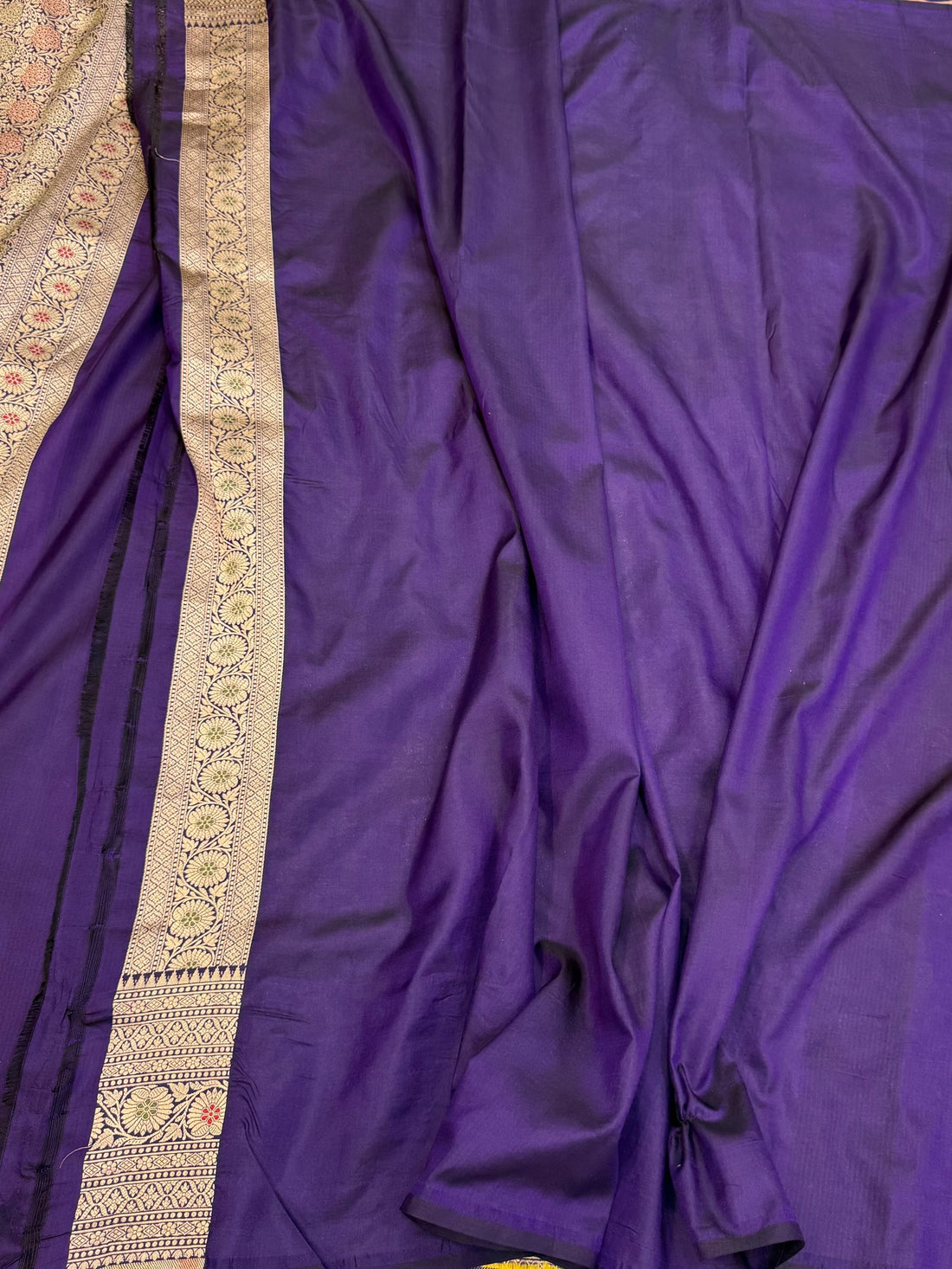 Purple Rangkaat Banarasi Pure Katan Silk Saree