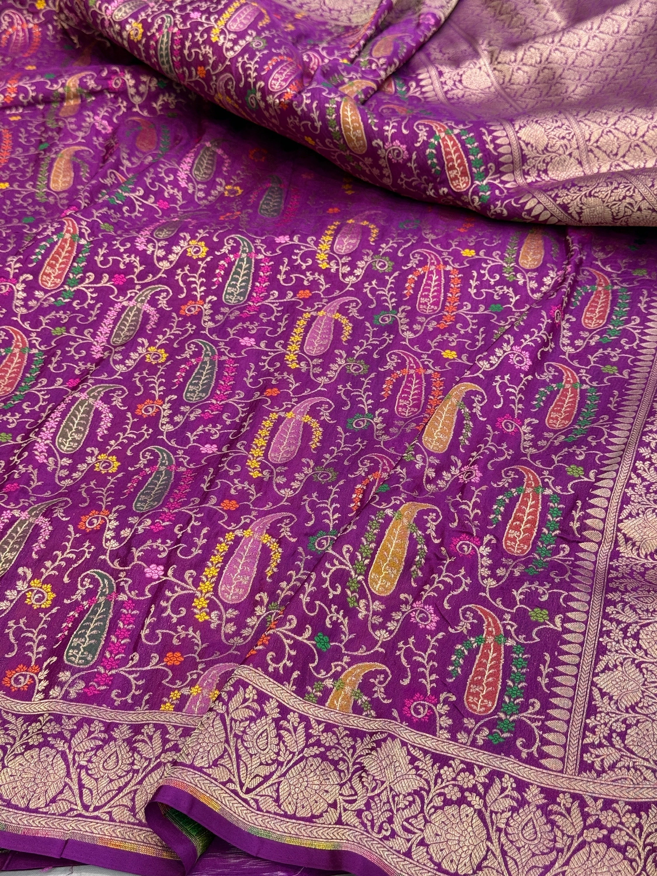 Banarasi Tilfi Minakari  Pure Katan Silk Saree