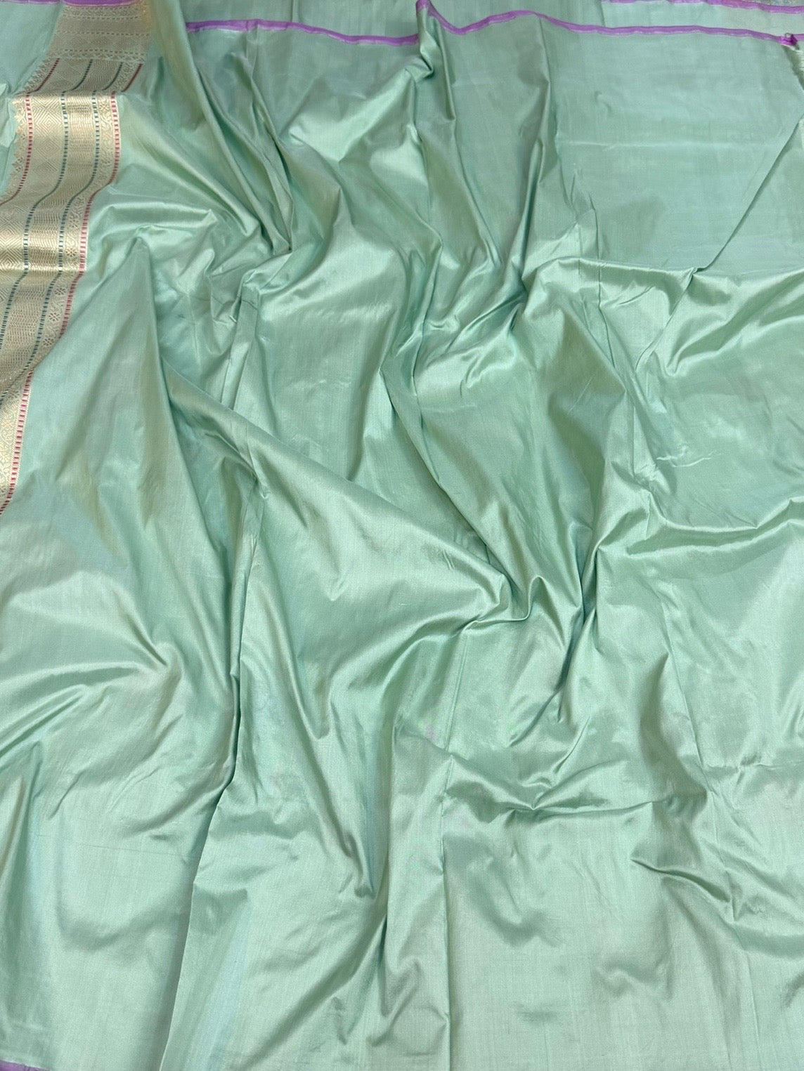 Pista Handwoven Pure Banarasi Silk Saree