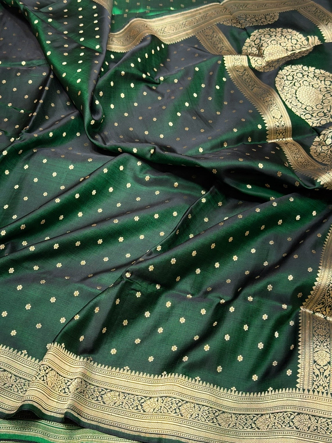 Banarasi Vintage Pure Satin Silk Saree