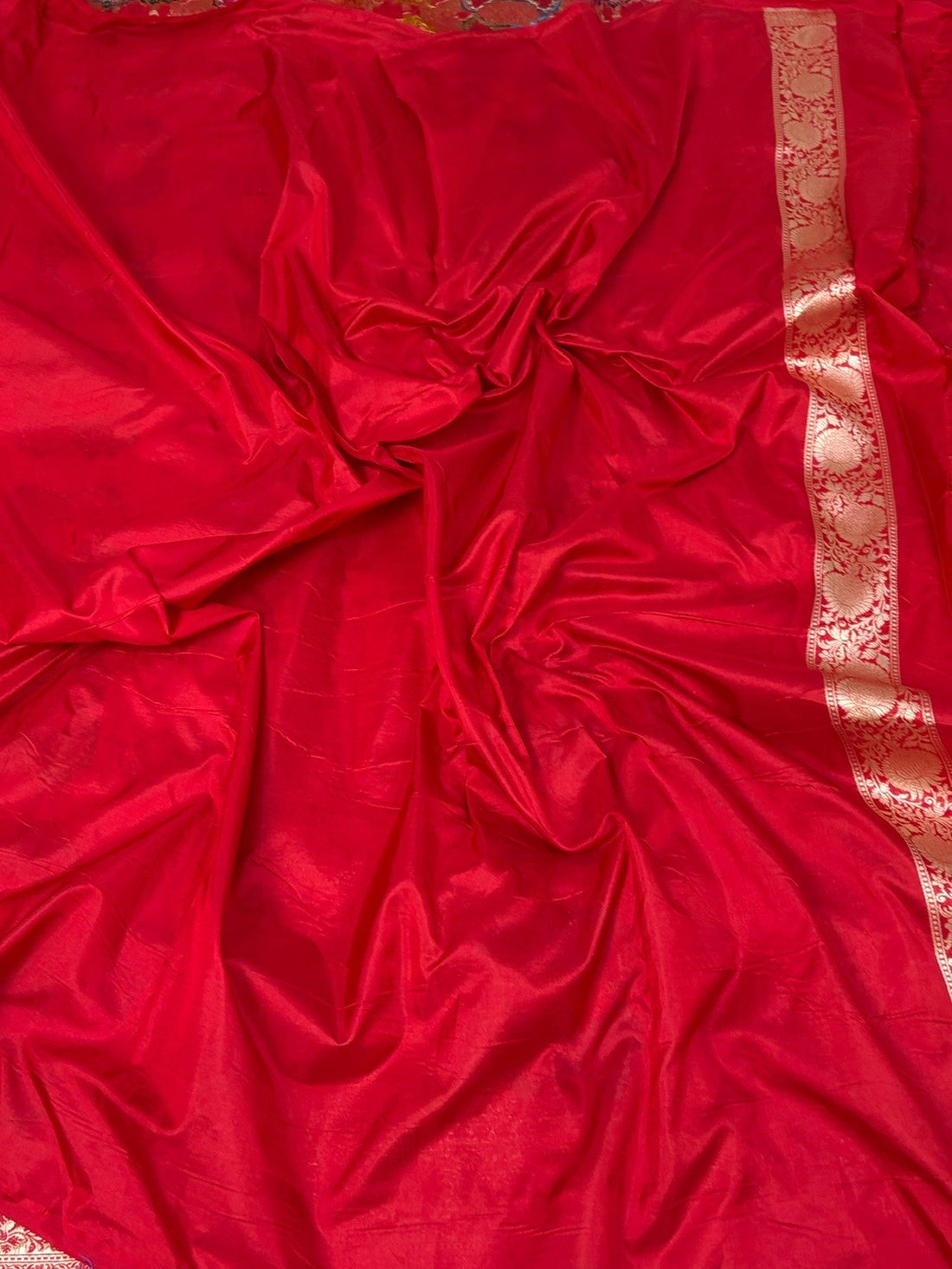 Red Rangkaat Banarasi Pure Katan Silk Saree