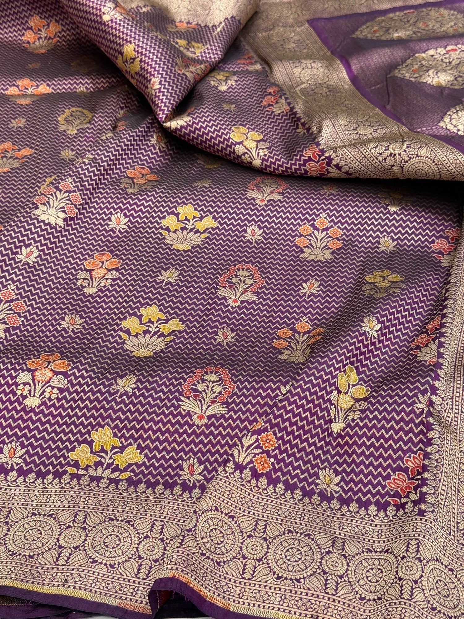Banarasi Minakari Pure Silk Brocade Saree
