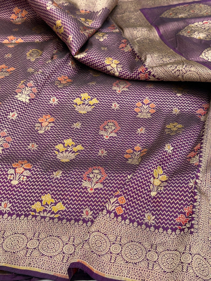 Banarasi Minakari Pure Silk Brocade Saree