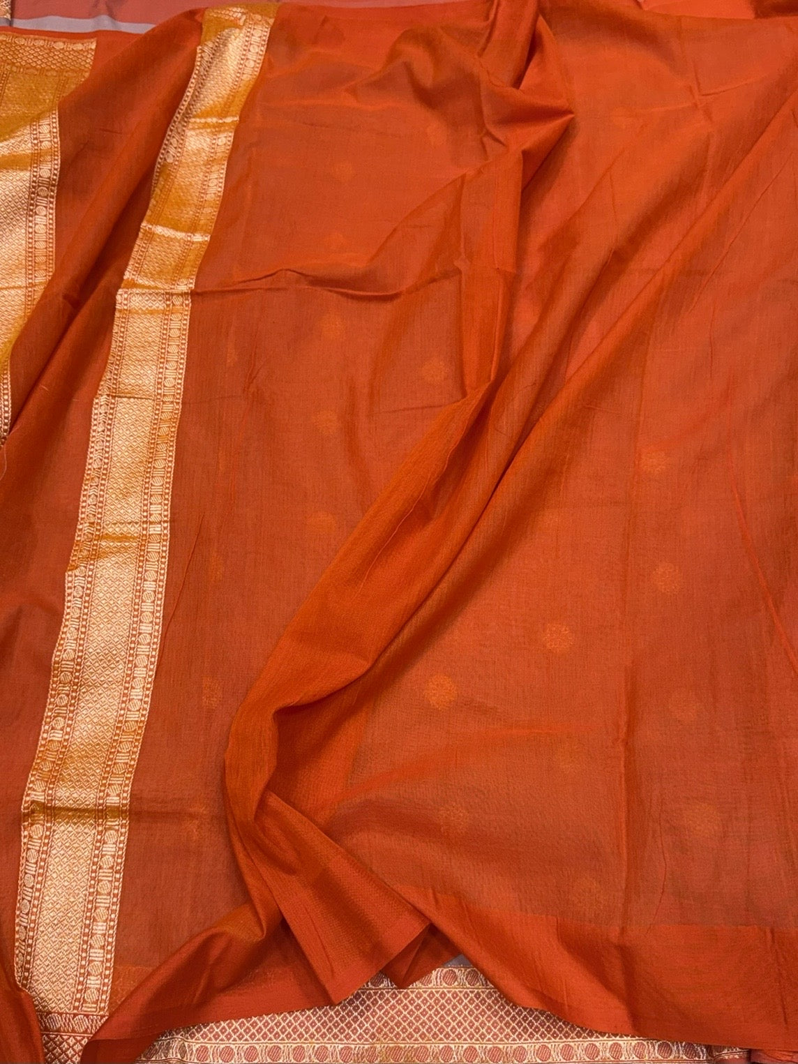 Mauve Handwoven Banarasi Pure Cotton Saree