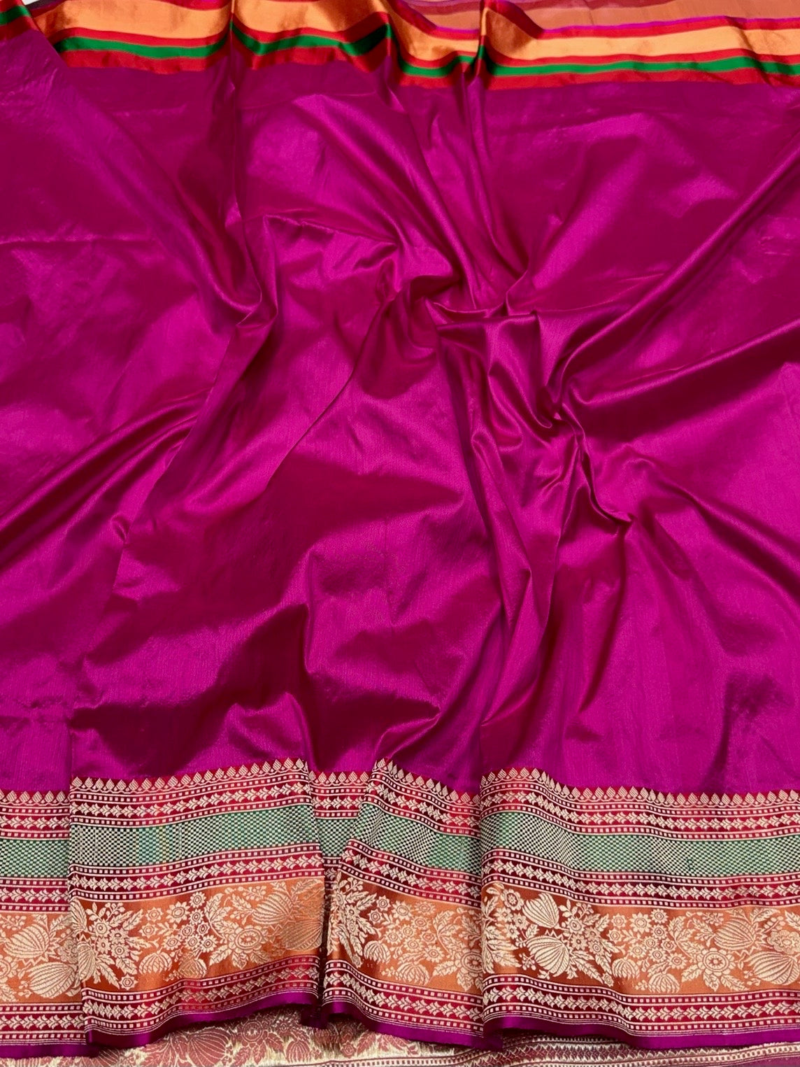 Gajiri Pink Handwoven Pure Banarasi Silk Saree