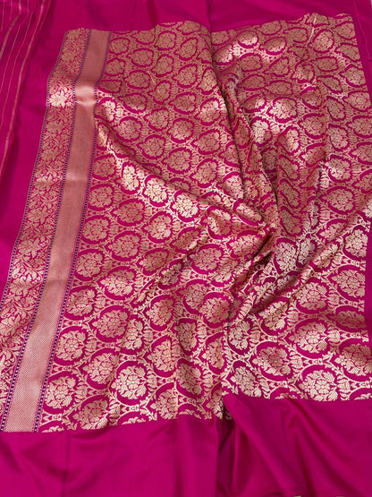 Lavender Handwoven Pure Banarasi Ektara Silk Saree