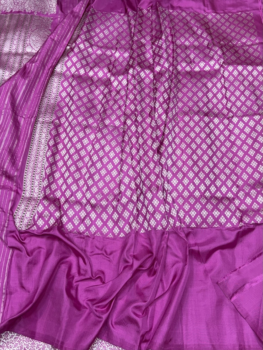 Dusty Rose Pink Handwoven Pure Banarasi Ektara Silk Saree – Kadwa Iktara Weave, Pure Mulberry Silk