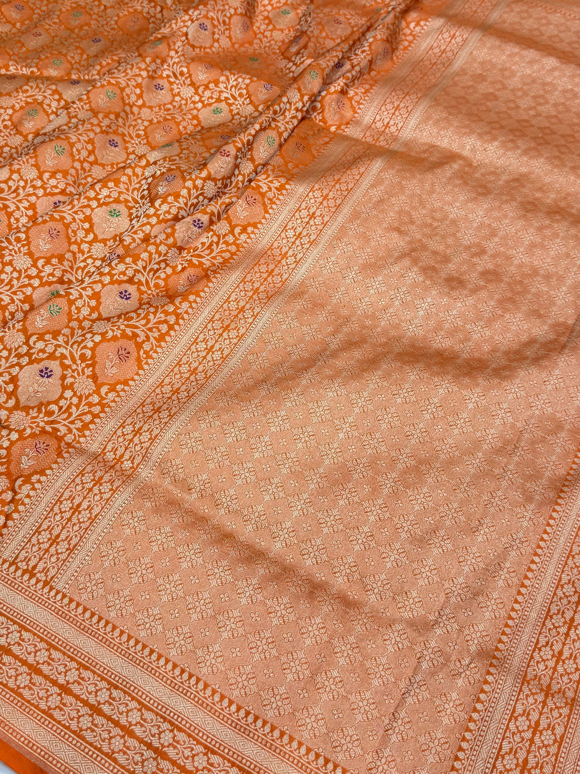Banarasi Minakari Pure Katan Silk Brocade Saree