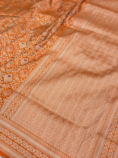 Banarasi Minakari Pure Silk Brocade Saree