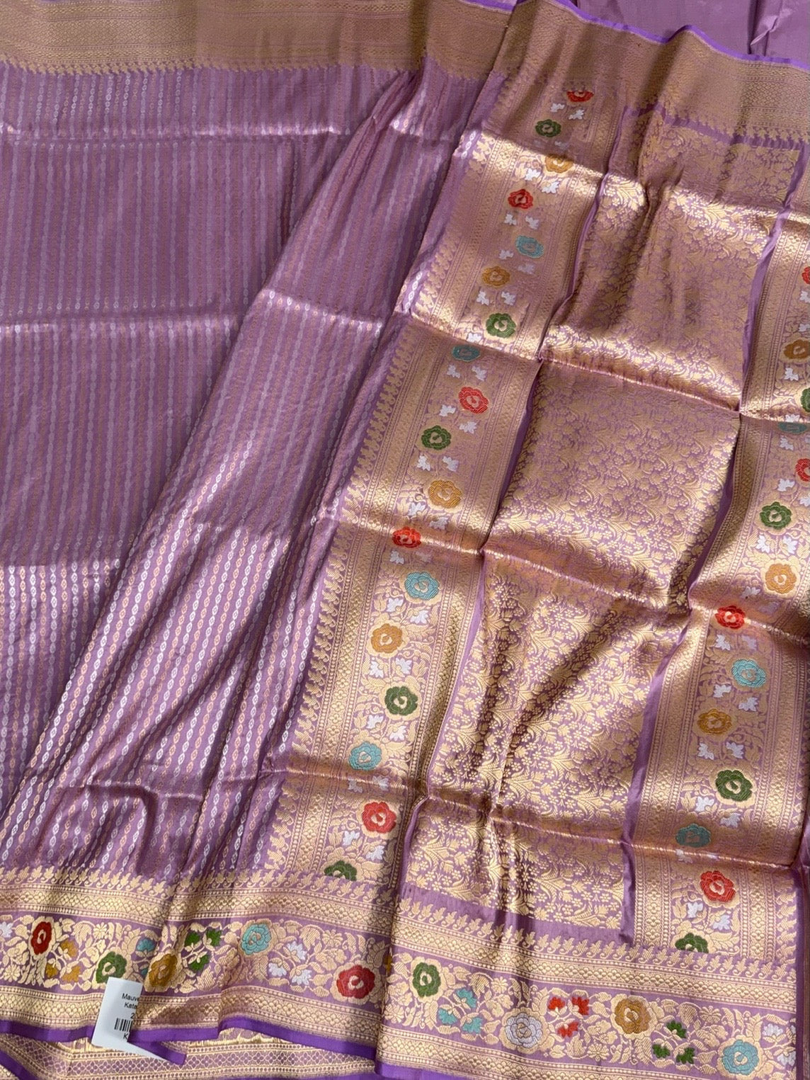 Mauve Handwoven Pure Banarasi Silk Saree