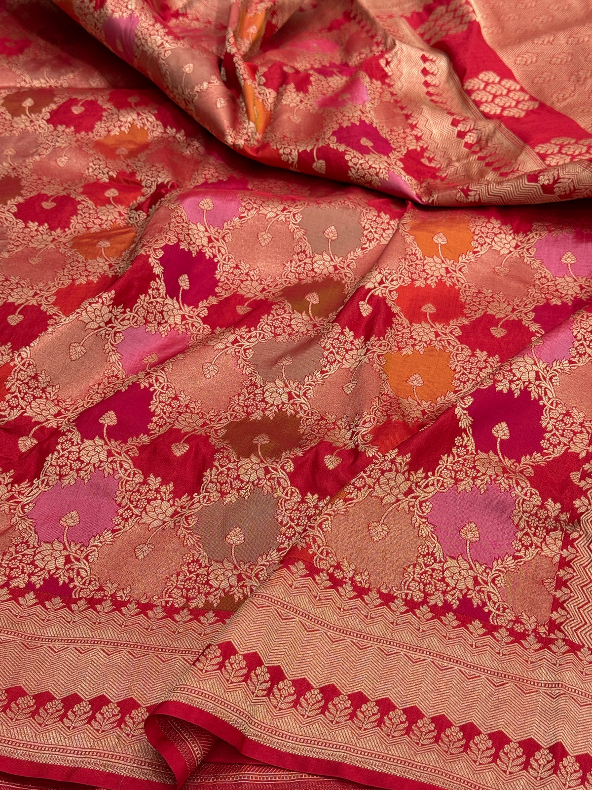 Red Rangkaat Banarasi Pure Silk Saree