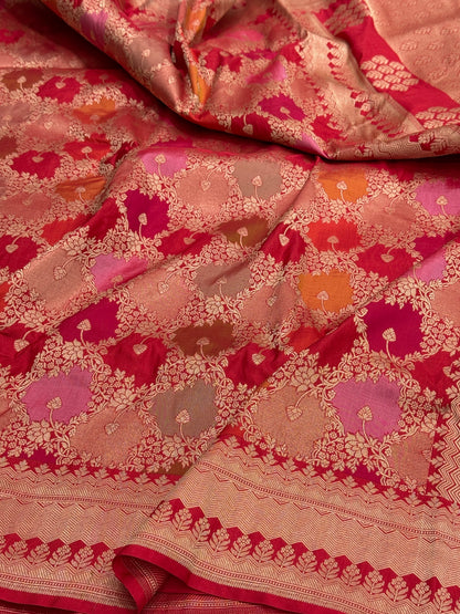 Red Rangkaat Banarasi Pure Silk Saree