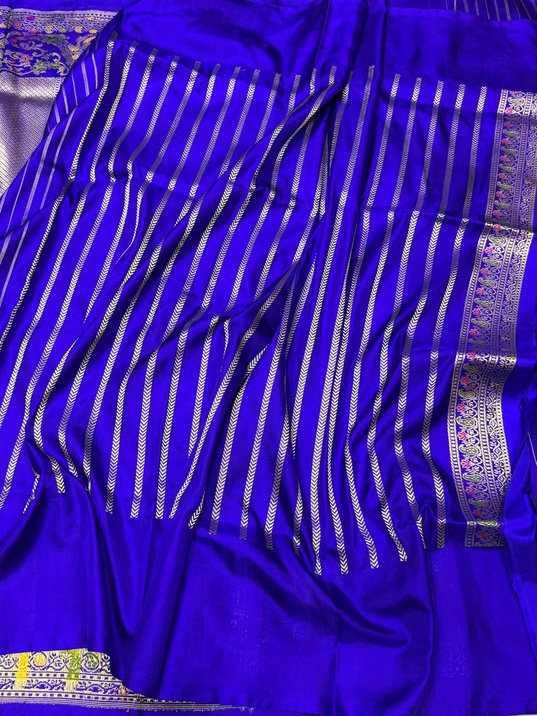 Royal Blue Handwoven Pure Banarasi Ektara Silk Saree