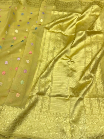 Handwoven Pure Banarasi Cotton Saree