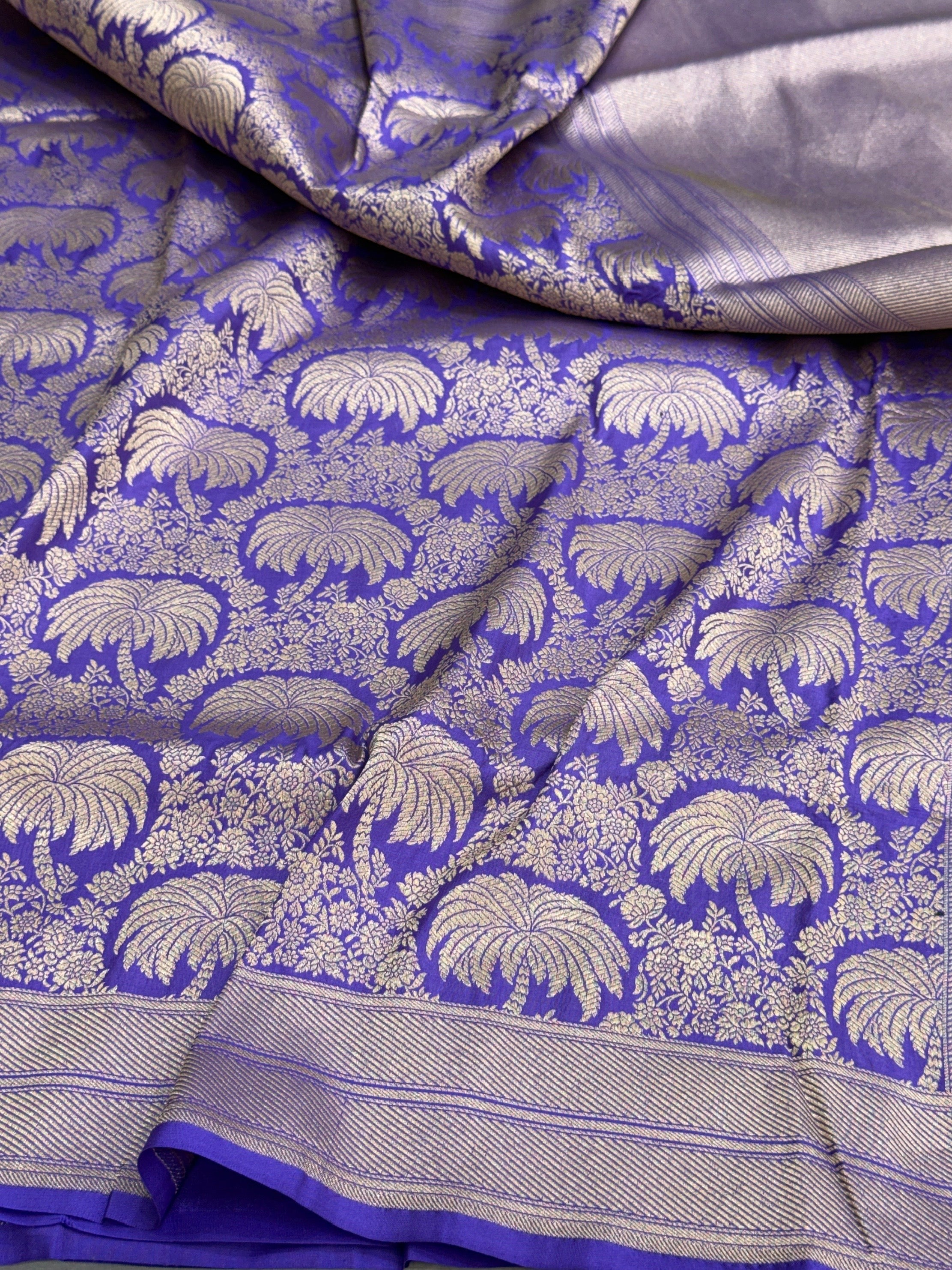 Banarasi Pure Silk Brocade Saree – Luxurious Katan Silk with Intricate Brocade Weave