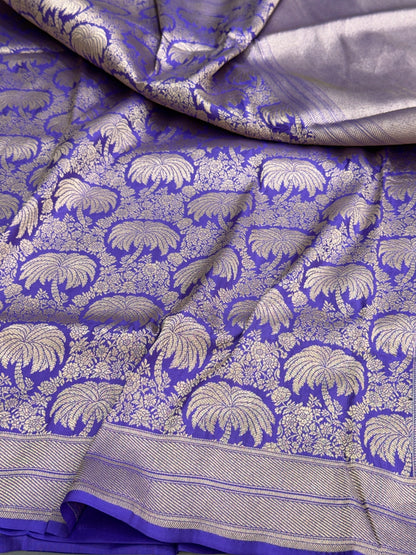 Banarasi Pure Silk Brocade Saree – Luxurious Katan Silk with Intricate Brocade Weave