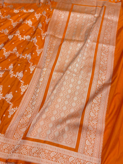 Banarasi Pure Katan Silk Saree | Pure Silk | Cutwork Technique | Banarasi Katan Silk Saree