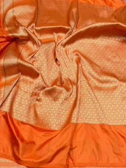 Lavender Handwoven Pure Banarasi Ektara Silk Saree