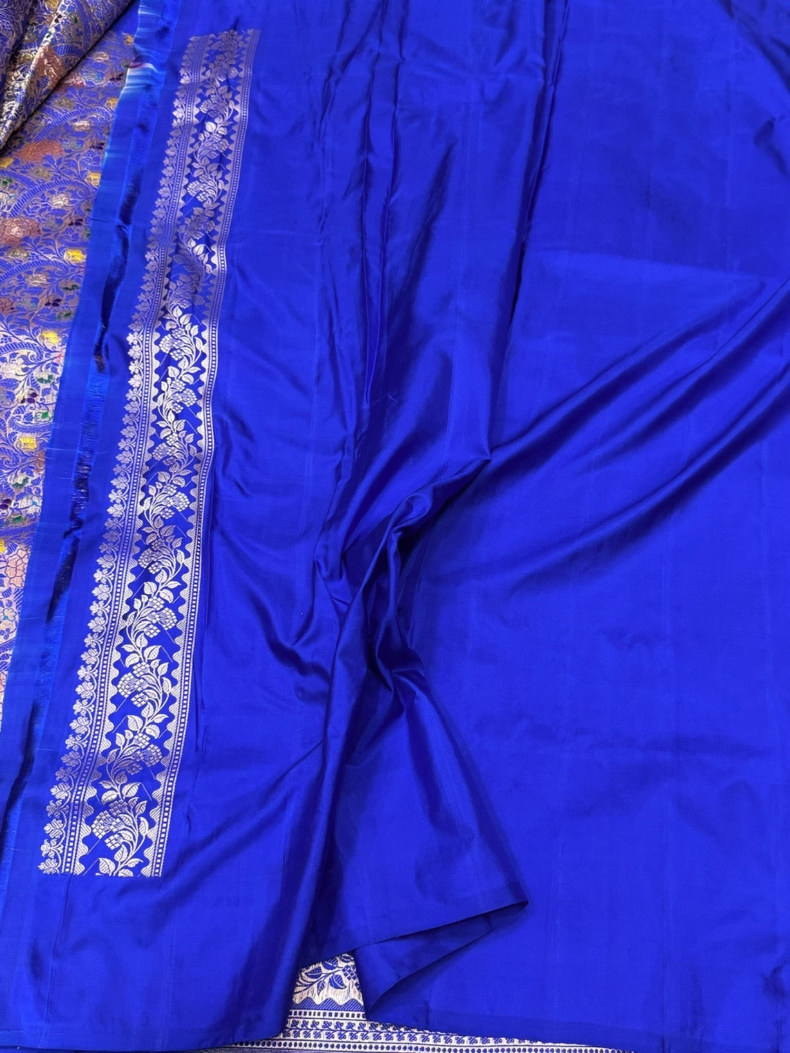Royal Blue Handwoven Pure Banarasi Silk Brocade Saree