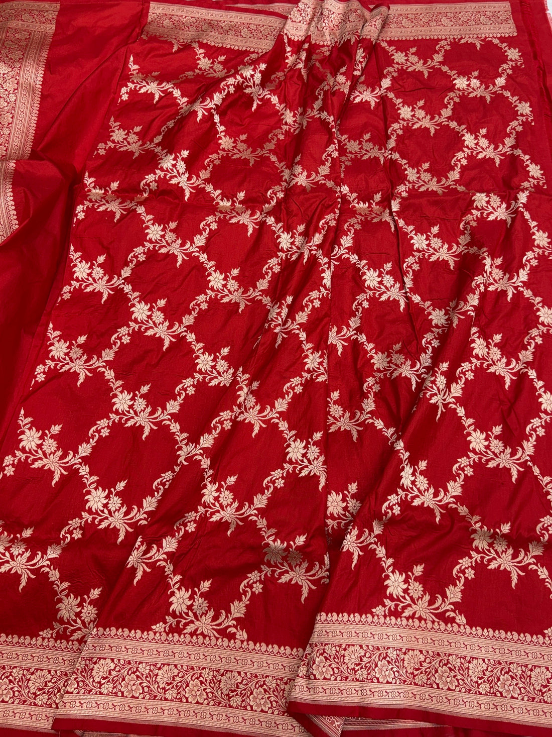 Banarasi Pure Katan Silk Saree | Pure Silk | Cutwork Technique | Banarasi Katan Silk Saree