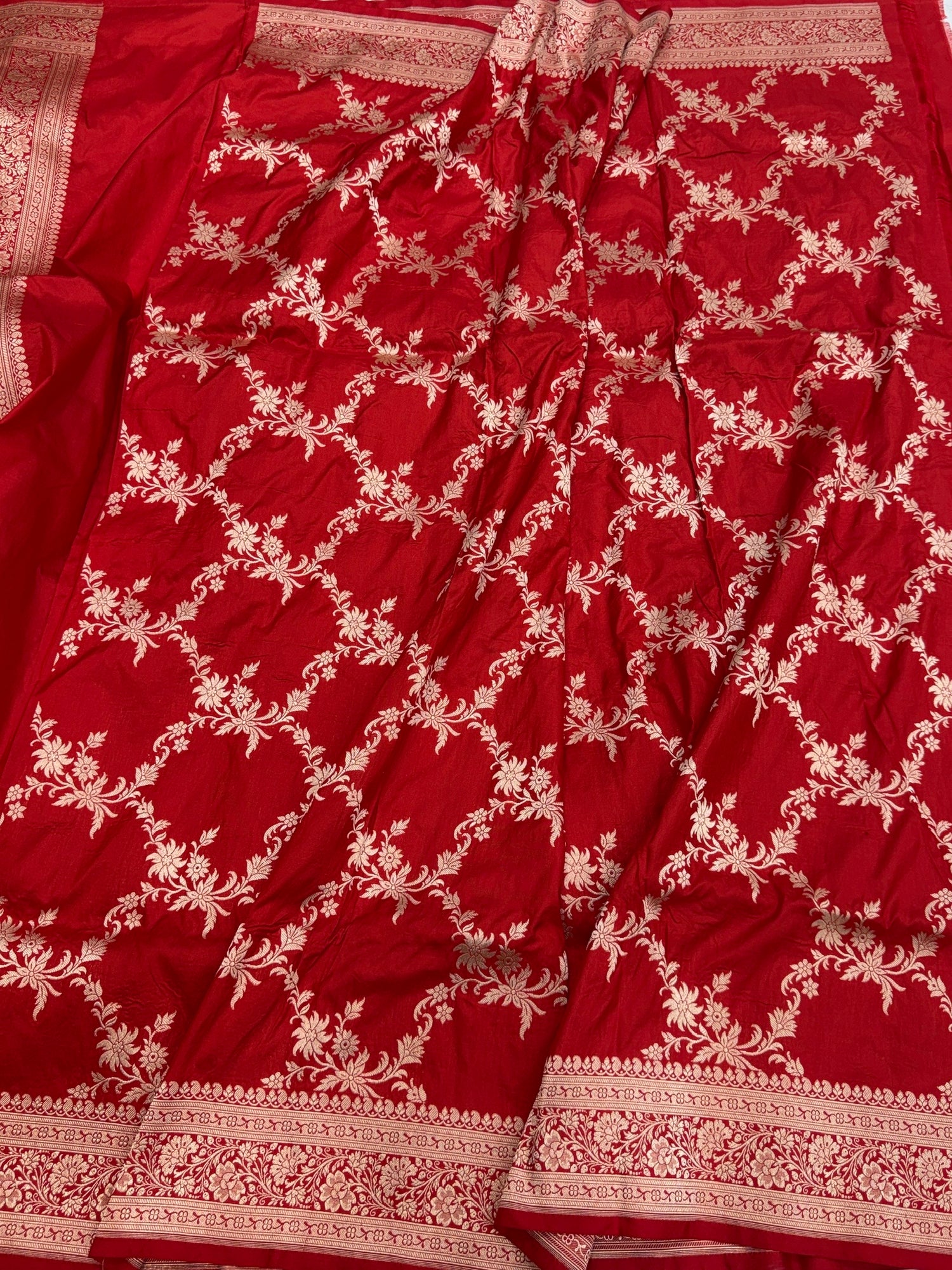 Banarasi Pure Katan Silk Saree | Pure Silk | Cutwork Technique | Banarasi Katan Silk Saree