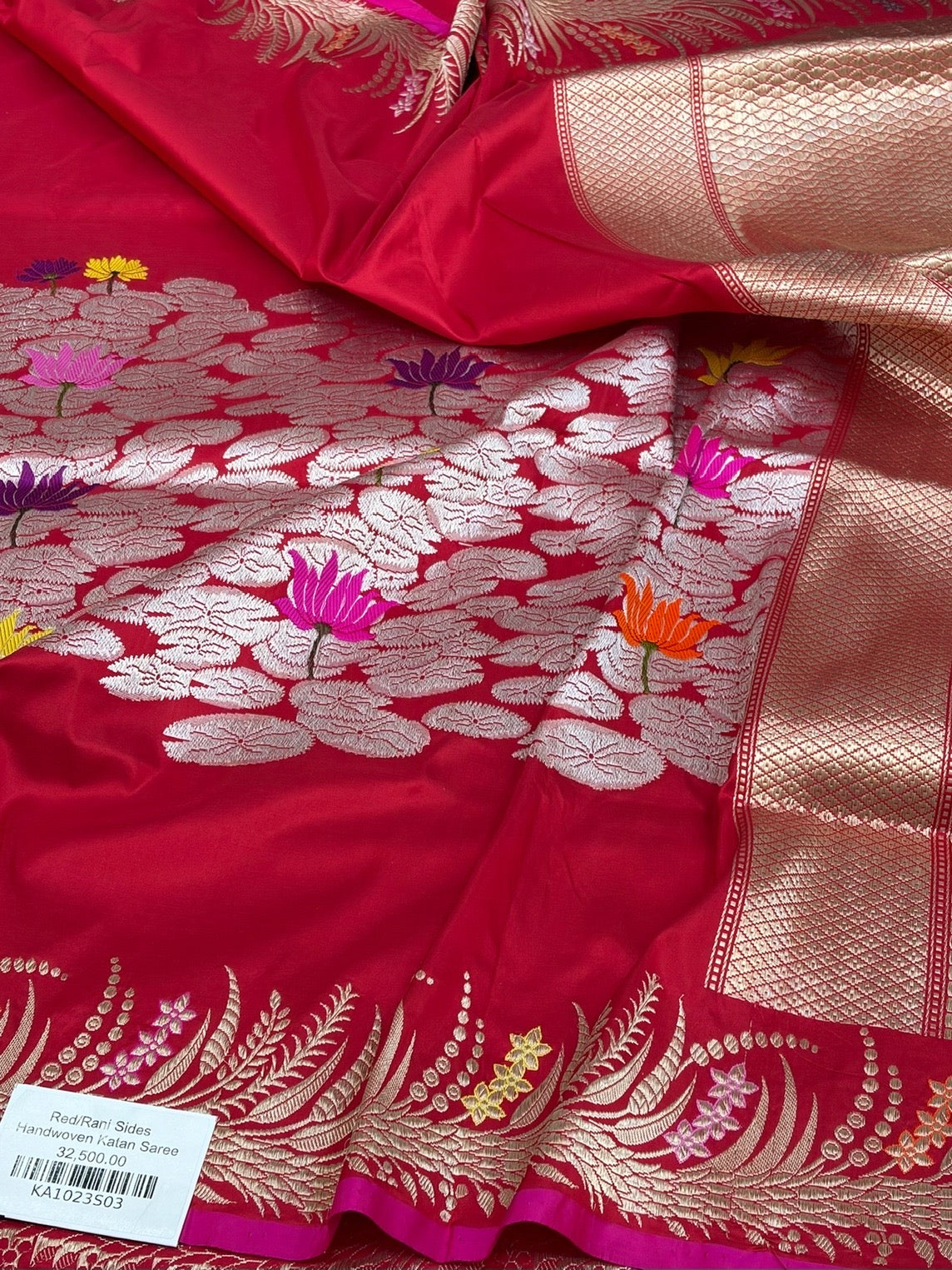 Red Handwoven Pure Banarasi Silk Saree