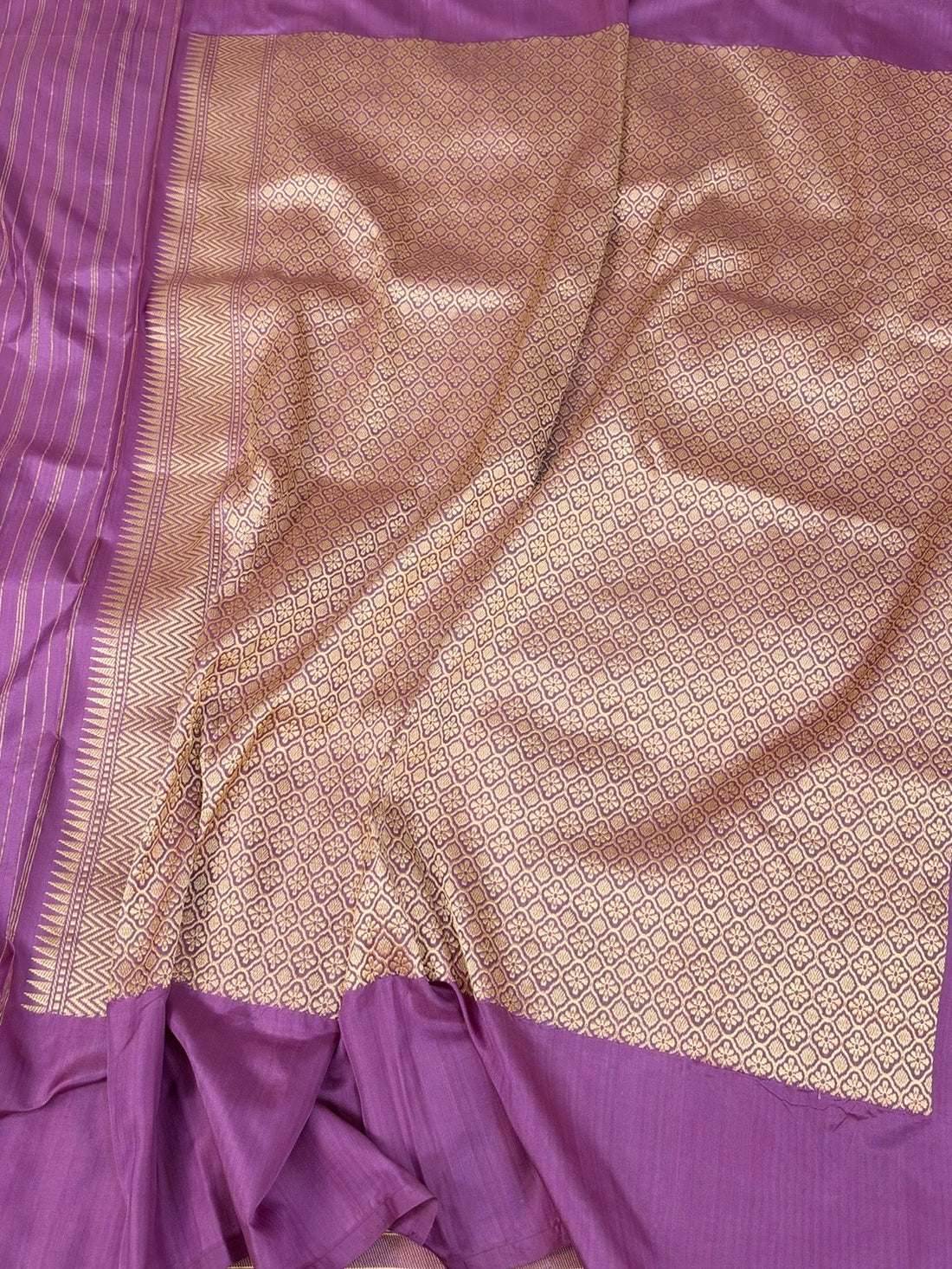 Powder Blue Handwoven Pure Banarasi Ektara Silk Saree