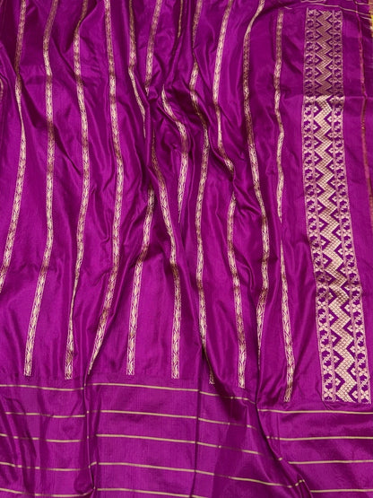 Mehndi Yellow Handwoven Pure Banarasi Ektara Silk Saree