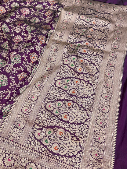 Banarasi Minakari Pure Katan Silk Saree