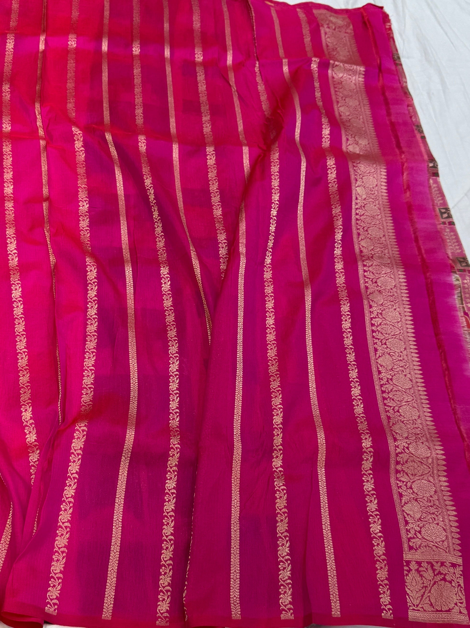 Banarasi Pure Rangkaat Silk Saree – Cutwork Weave in 100% Pure Katan Silk