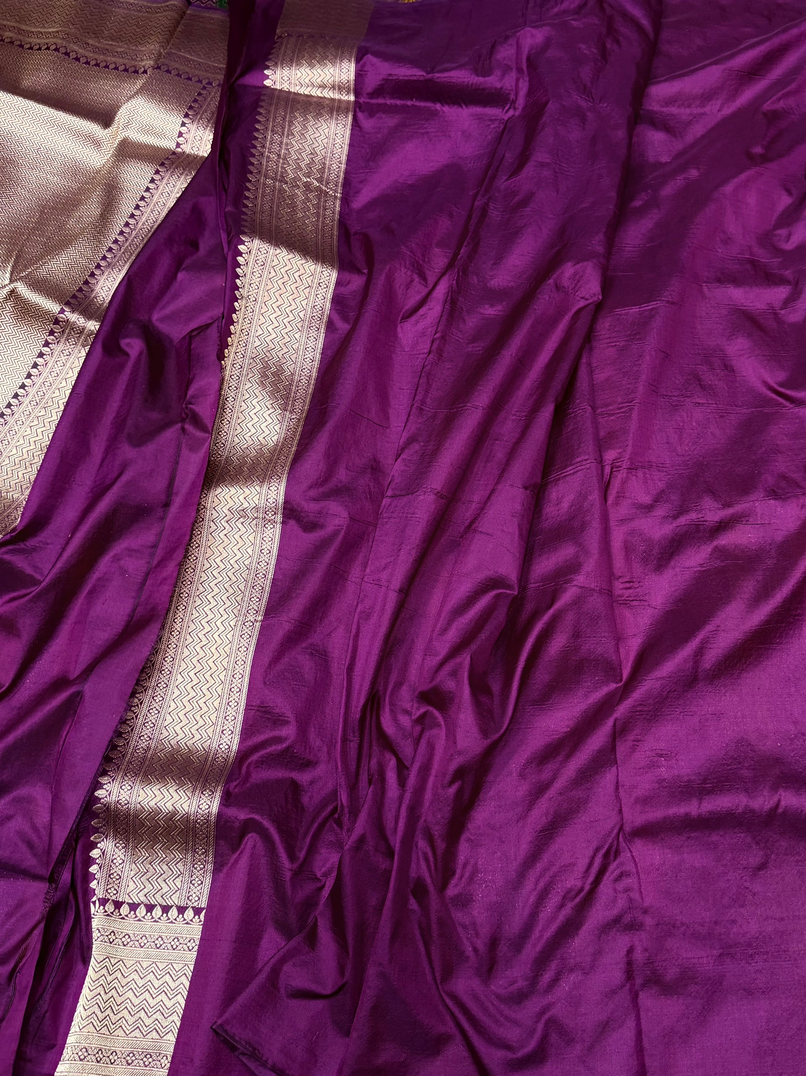 Banarasi Minakari Pure Silk Brocade Saree | 100% Pure Katan Silk