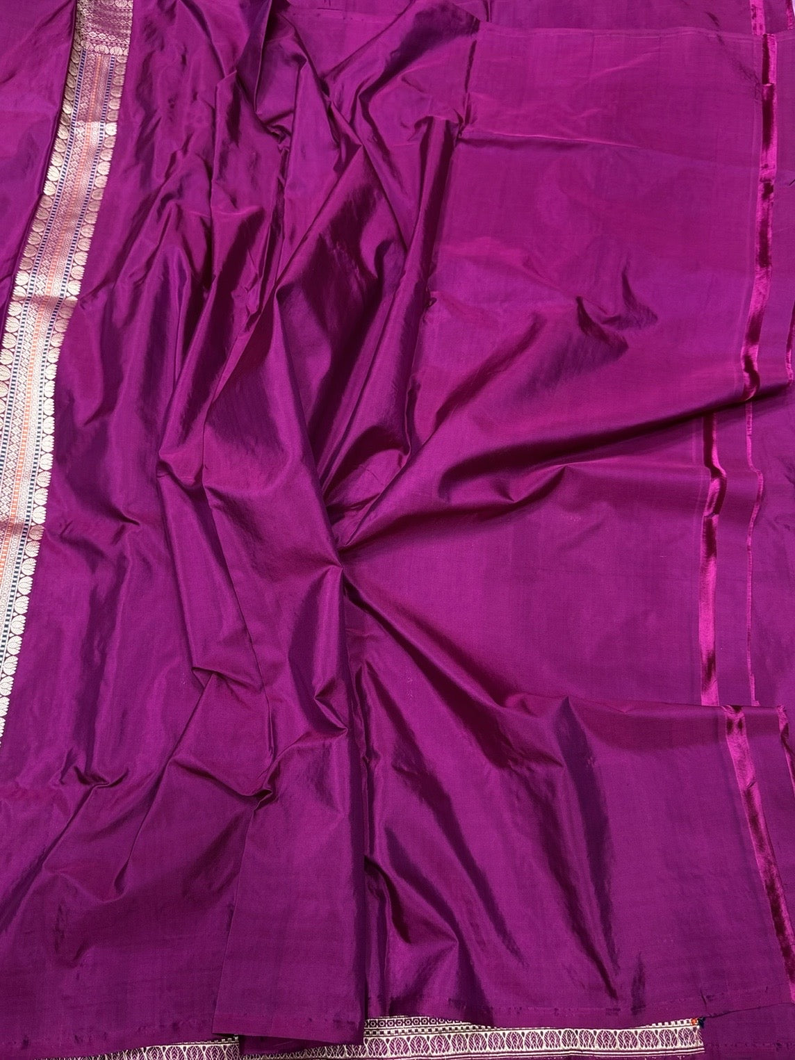 Magenta Pink Handwoven Pure Banarasi Silk Saree
