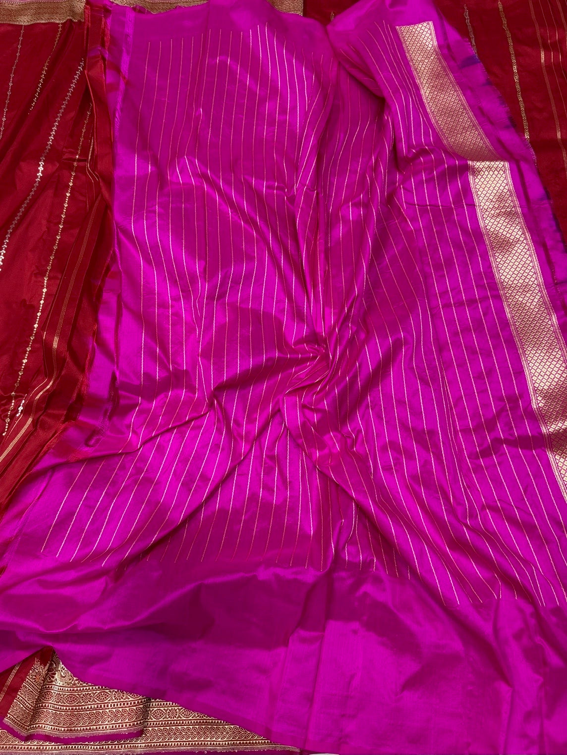 Red Handwoven Pure Banarasi Silk Saree