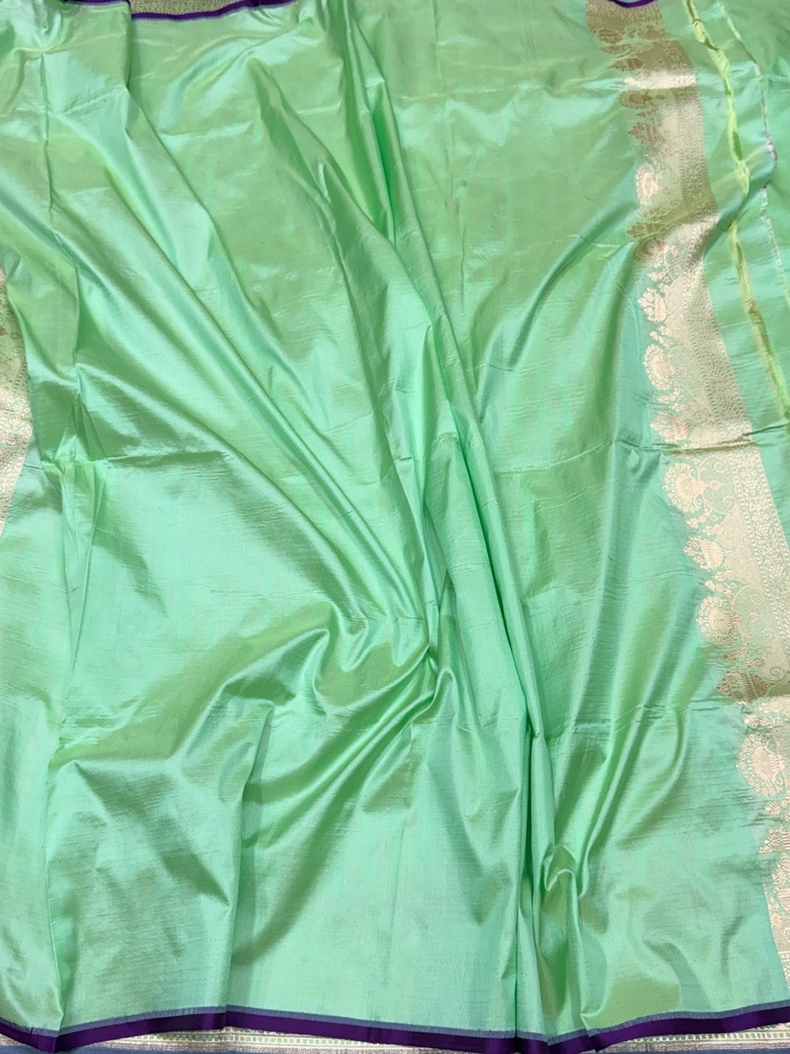 Banarasi Silk Saree in Cutwork Weave – Katan Silk Elegance