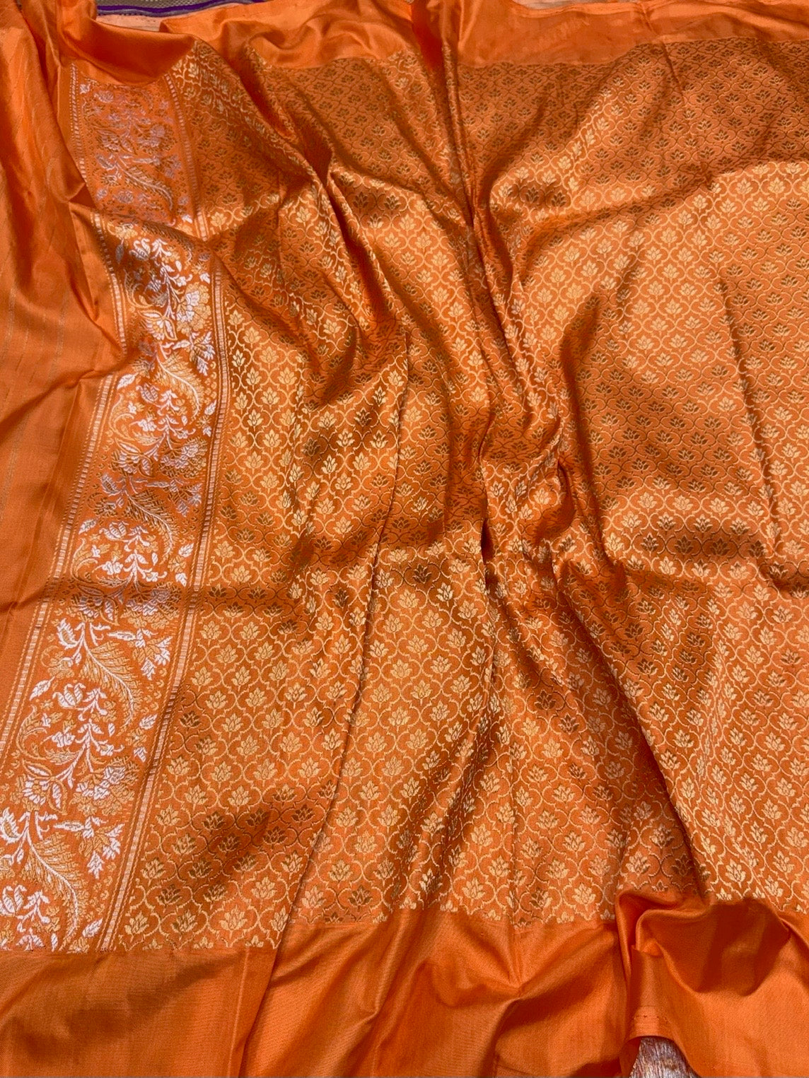 Brown Handwoven Pure Banarasi Ektara Silk Saree
